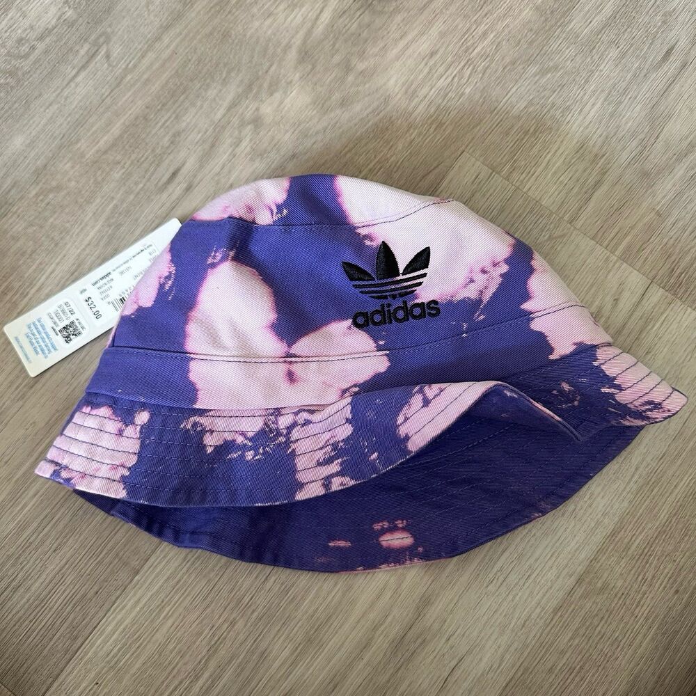Adidas OG Reverse Tie Dye Bucket Hat Purple OSFM NEW NWT